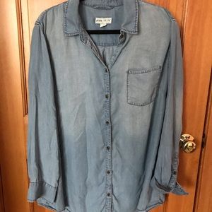 Light Blue Chambray Top